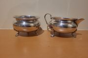 Antique Silver Sugar Bowl And Milk Cream Jug