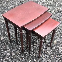 vintage mahogany nest of tables