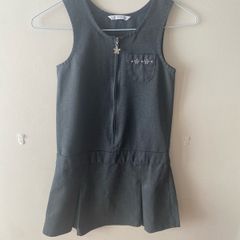M&S grey pinafore (as new) age 7-8