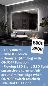 LED Bathroom Mirror 160x100cm