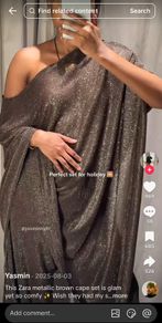 Zara Brown Shimmery Set