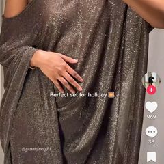 Zara Brown Shimmery Set