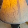 Small black carmic table lamp and shade in working order.38 cm, tall all togther. Image 6