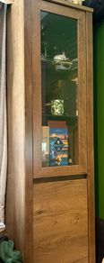 Wooden Glass-Front Display Cabinet - Jysk