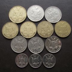 A Lot of 13 coins from Namibia (1993-2012)