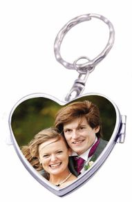 Personalised custom printed keyring with mirror valentines day gift present