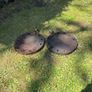 Antique Cast Iron Blind Flange Industrial Salvage Image 2
