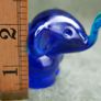 Vintage Blown Glass Blue Elephant Figurine - Handmade Small Art Image 7
