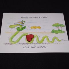 Ireland Postcard : St. Patrick's Day Postcard , 1986 - Love and Hisses , Happy St. Patrick's Day