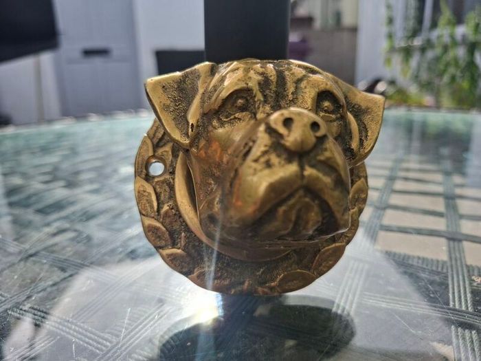 Vintage Solid Brass Bulldog Door Knocker