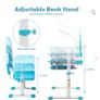 Adjustable kids study table, chair, led light set Image 9