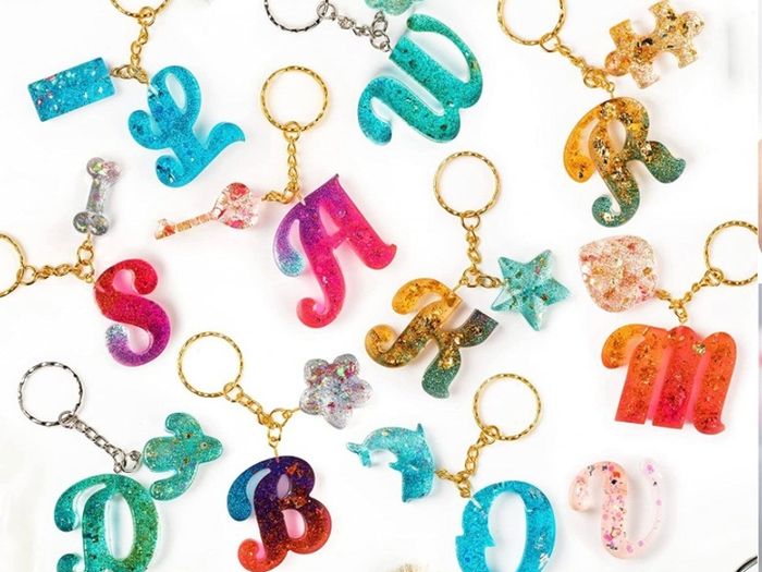 182Pcs Silicone Alphabet Resin Molds Kit, Letter Silicone Mould for Crafts Epoxy Resin Casting Molds Keychain Making Set, DIY Letter Keychain Pendant Hanging Ornaments Jewelry Resin Moulds (FREE POSTAGE)
