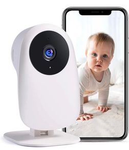 Smart Baby Monitor Pet WiFi Camera 1080P with Night Vision Motion & Sound Detection 2.4Ghz Remote Control Camera for Indoor Baby Nanny and Pet Monitor (FREE POSTAGE)
