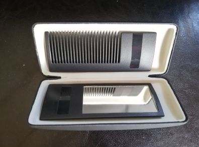 Travel set comb and mirror with case