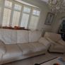 Leather suite in cream beige colour Image 2