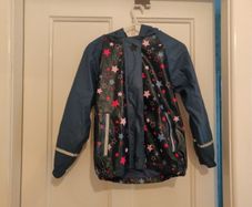 kids rain jacket - medium weight with fleece lining