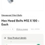 Hex Head Bolt m12 x100 Image 3