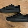 Black & Gold Faux Leather Trainers Size 5 Image 5