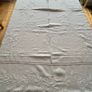 Vintage Hand Embroidered Large Fine Linen Tablecloth Image 8