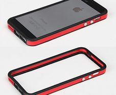 iPhone 4/ 4S Bumper Case Hard Plastic Rubber with Metal Buttons for Apple Iphone 4/4S Free Screen Protector Front Back