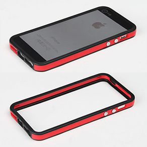 iPhone 4/ 4S Bumper Case Hard Plastic Rubber with Metal Buttons for Apple Iphone 4/4S Free Screen Protector Front Back