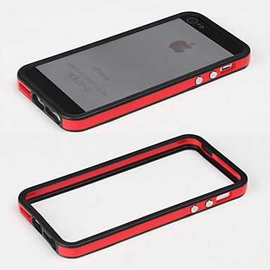 iPhone 4/ 4S Bumper Case Hard Plastic Rubber with Metal Buttons for Apple Iphone 4/4S Free Screen Protector Front Back