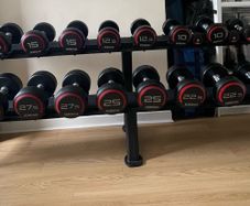 Jordan Premium Urethane Dumbells set with Rack