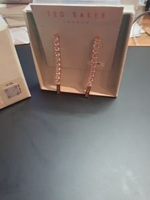 New Earrings Ted Baker gold color with sparkling  stones RRP 45 euro NEW & BOXED