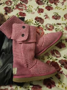 pink knit ugg boots