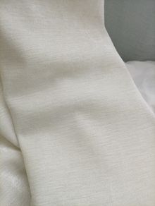 curtain white chenille and silver pole