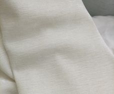 curtain white chenille and silver pole