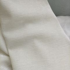 curtain white chenille and silver pole