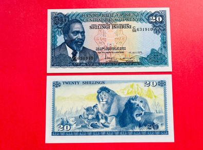 Kenya  20  Shillings  1978  Pick 17a( Uncirculated )