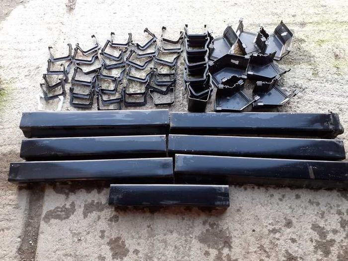 Plastic gutters black