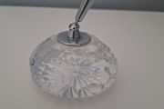 Vintage Waterford Crystal Cut Paperweight Pen Holder