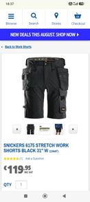 snickers 6751 stretch shorts