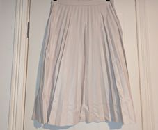 Gorgeous pleated leather midi skirt