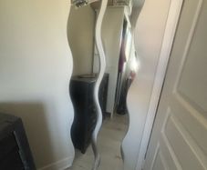 mirror double full length wavey wall mirrors