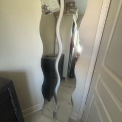 mirror double full length wavey wall mirrors