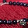 Blue sandstone bead necklace and earring set Image 4