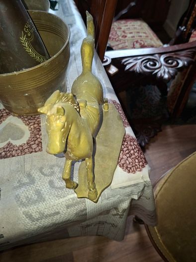 Large Old Brass Horse Ornament, Postage Available or Collection