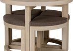Cambourne Stowaway Dining Set in Sonoma Oak Effect Veneer/Brown Linen Fleck