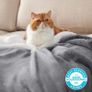 Bedsure Sherpa Fleece Throw Blanket Silver Grey 150 x 200 cm - Brand New Image 3