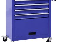 main image for ad Tool Trolley with 4 Drawers Steel Blue