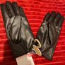 Faux leather studded gloves Image 4