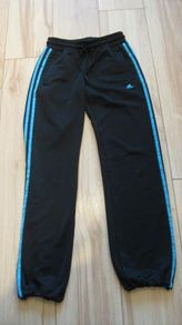Adidas ladies/girls sports black & turquoise bottoms size 8 or extra small