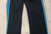 Adidas ladies/girls sports black &amp; turquoise bottoms size 8 or extra small