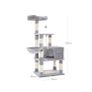 Scratching post with high tower 138 cm Grey Image 3