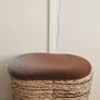Large Vintage Cushioned Wicker Laundry Basket Image 4
