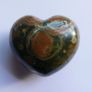 2" Multicolor Rhyolite Jasper Puffy Heart Crystal Mineral Stone Image 10